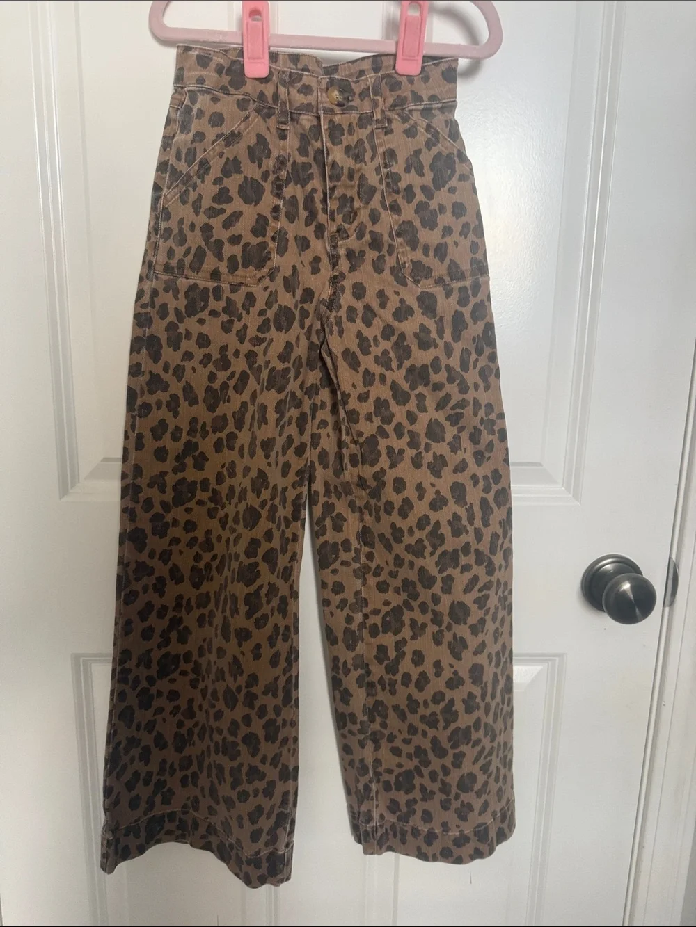 Epic Threads Brown and Black Leopard Print Wide Leg Jeans